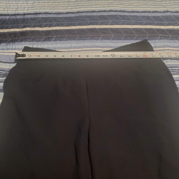 J. Jill Size M/L Black Cropped Wide Leg Pull On Rayon Pants Wide Waistband - Picture 7 of 10